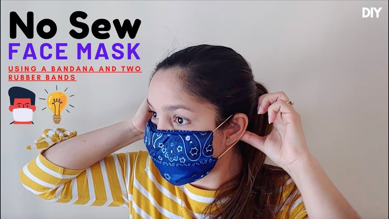 DIY Rubber Mask
 No Sew Face Mask Easy