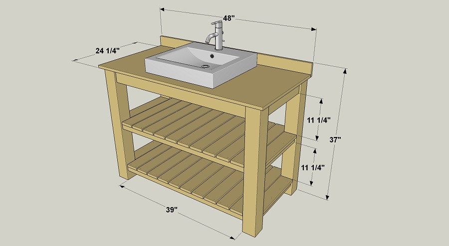 DIY Rustic Bathroom Vanity Plans
 Rustic Bathroom Vanity buildsomething