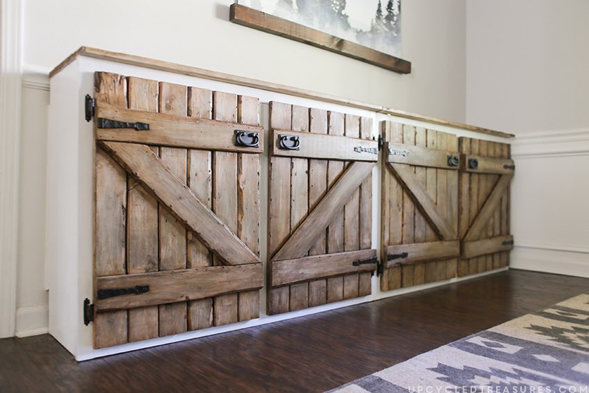 Diy Rustic Kitchen Cabinets
 Upcycled Barnwood Style Cabinet