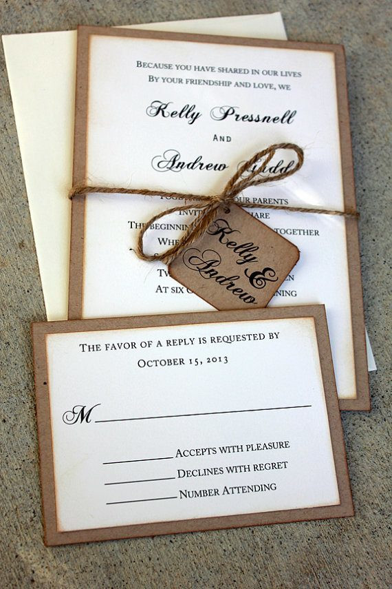 DIY Rustic Wedding Invitations
 20 Rustic wedding invitations Ideas
