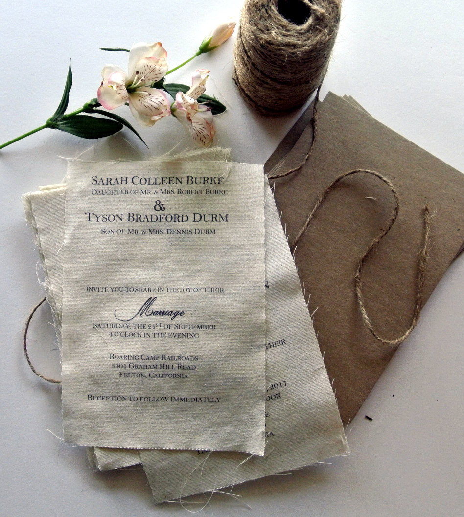 DIY Rustic Wedding Invitations Kits
 DIY Rustic Wedding Invitation Kit Burlap Fabric Rustic