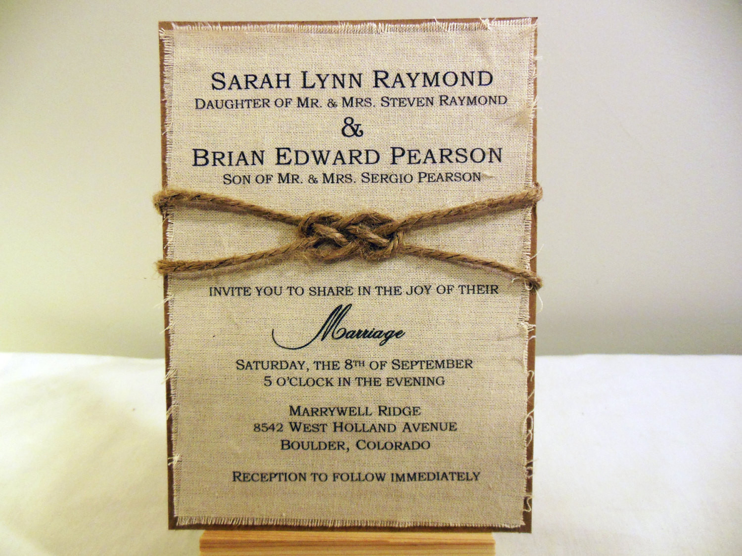 DIY Rustic Wedding Invitations Kits
 DIY Rustic Wedding Invitation Kit Burlap Fabric Rustic