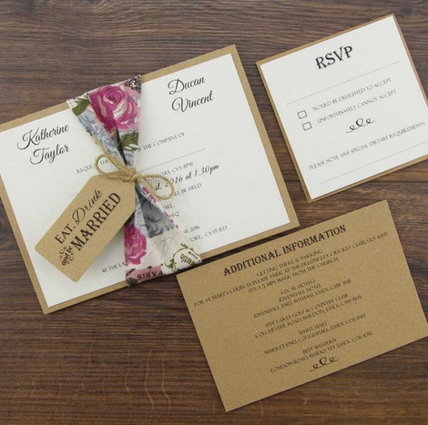 DIY Rustic Wedding Invitations Kits
 DIY Wedding Invitation Kits DIY Ready