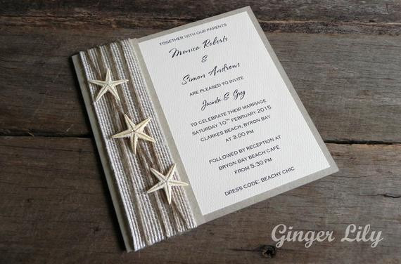 DIY Rustic Wedding Invitations Kits
 Rustic Beach Wedding Invitation DIY Kit by GingerLilyWeddings