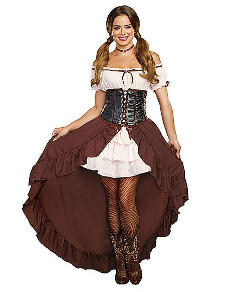 DIY Saloon Girl Costume
 Adult Saloon Girl Costume Spirithalloween