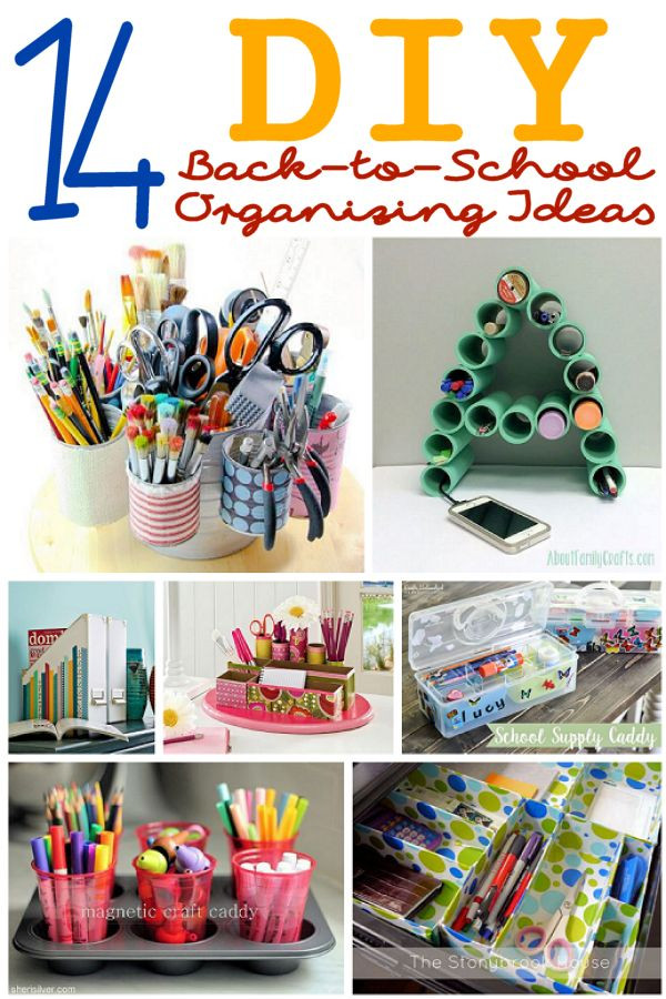 DIY School Organization Ideas
 14 DIY Organizing Ideas for Back to School – About Family
