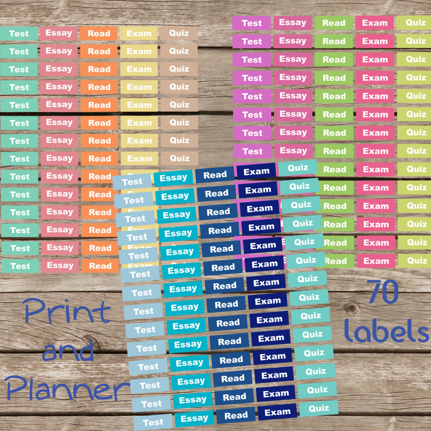 DIY School Planner
 Student Planner Academic Stickers DIY Printable by