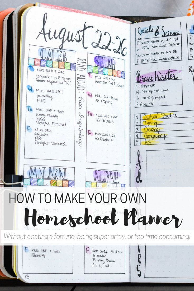 DIY School Planner
 DIY Homeschool Planner for the Artistically Challenged