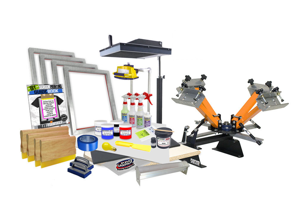 DIY Screen Printing Kit
 DIY 4 Color Shocker© Semi Pro Screen Printing Kit Press