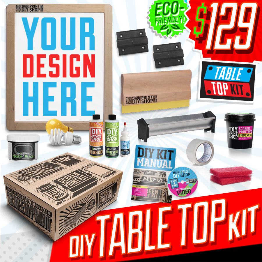 DIY Screen Printing Kit
 DIY PRINT SHOP Classic Table Top Screen Printing Kit