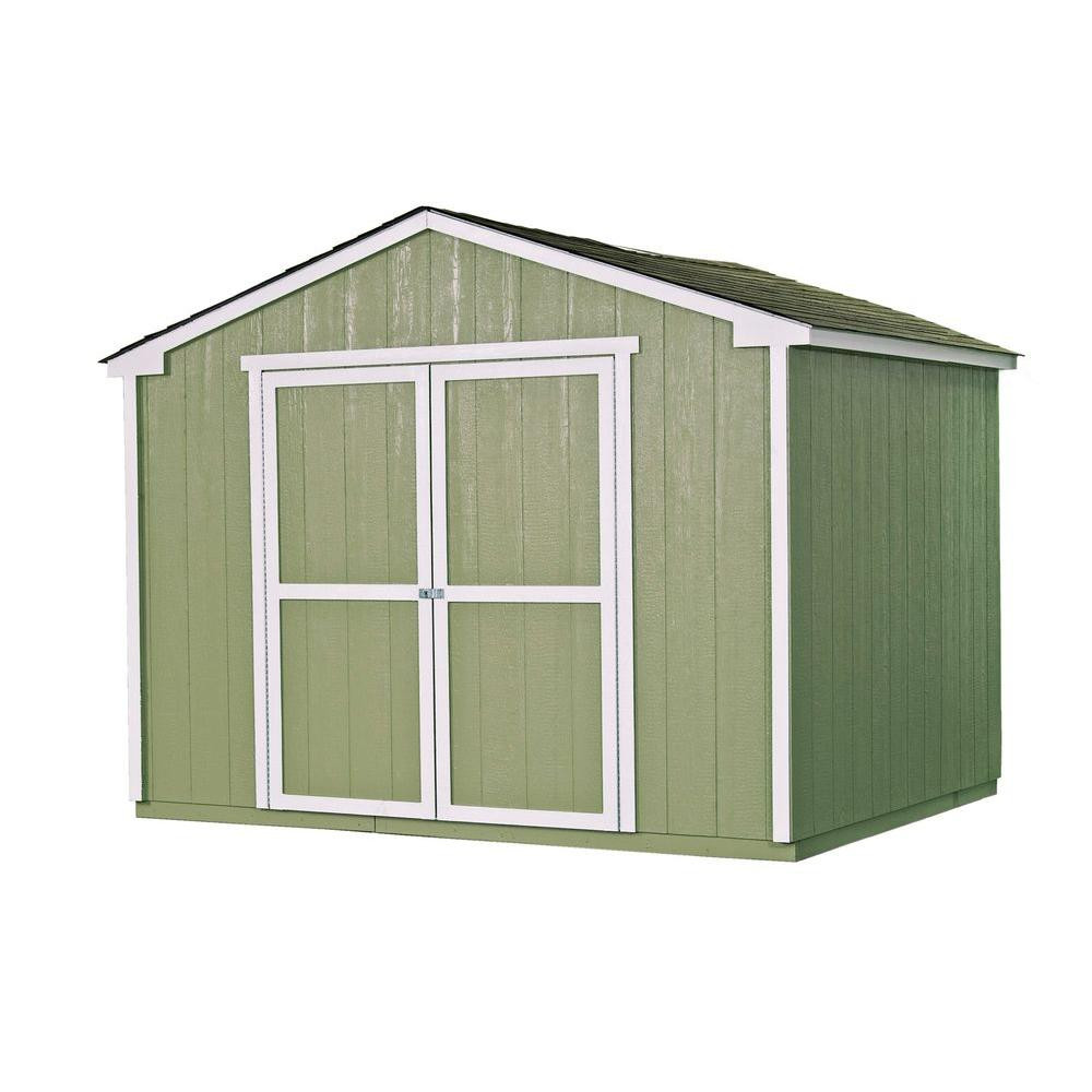 DIY Shed Kit Home Depot
 Handy Home Products Cumberland 10 ft x 8 ft Wood Shed