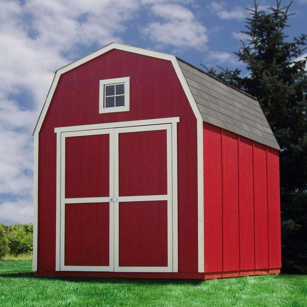 DIY Shed Kit Home Depot
 Handy Home Products Montana 8 ft x 10 ft Wood Storage