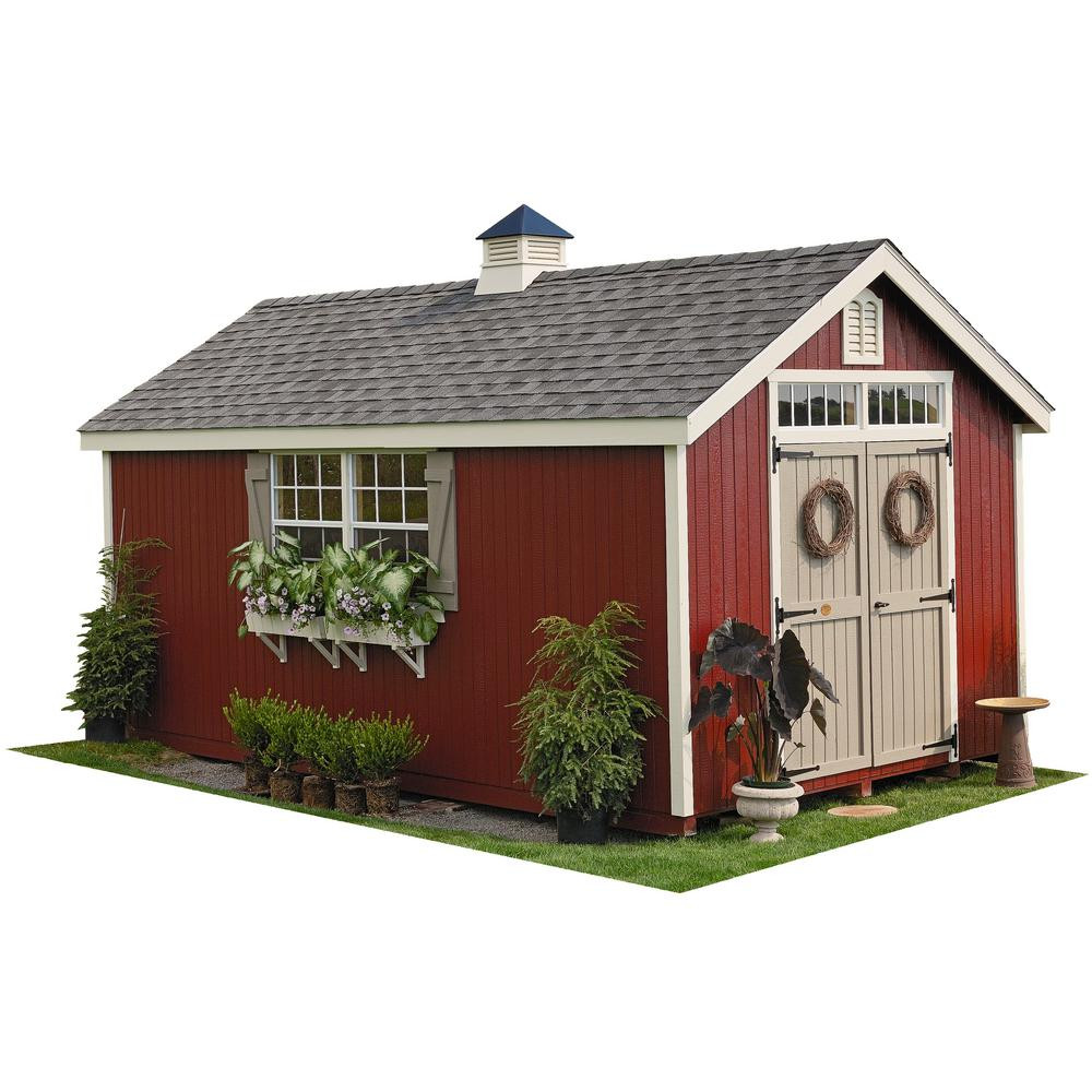 DIY Shed Kit Home Depot
 Colonial Williamsburg 12 ft x 20 ft Wood Storage Shed