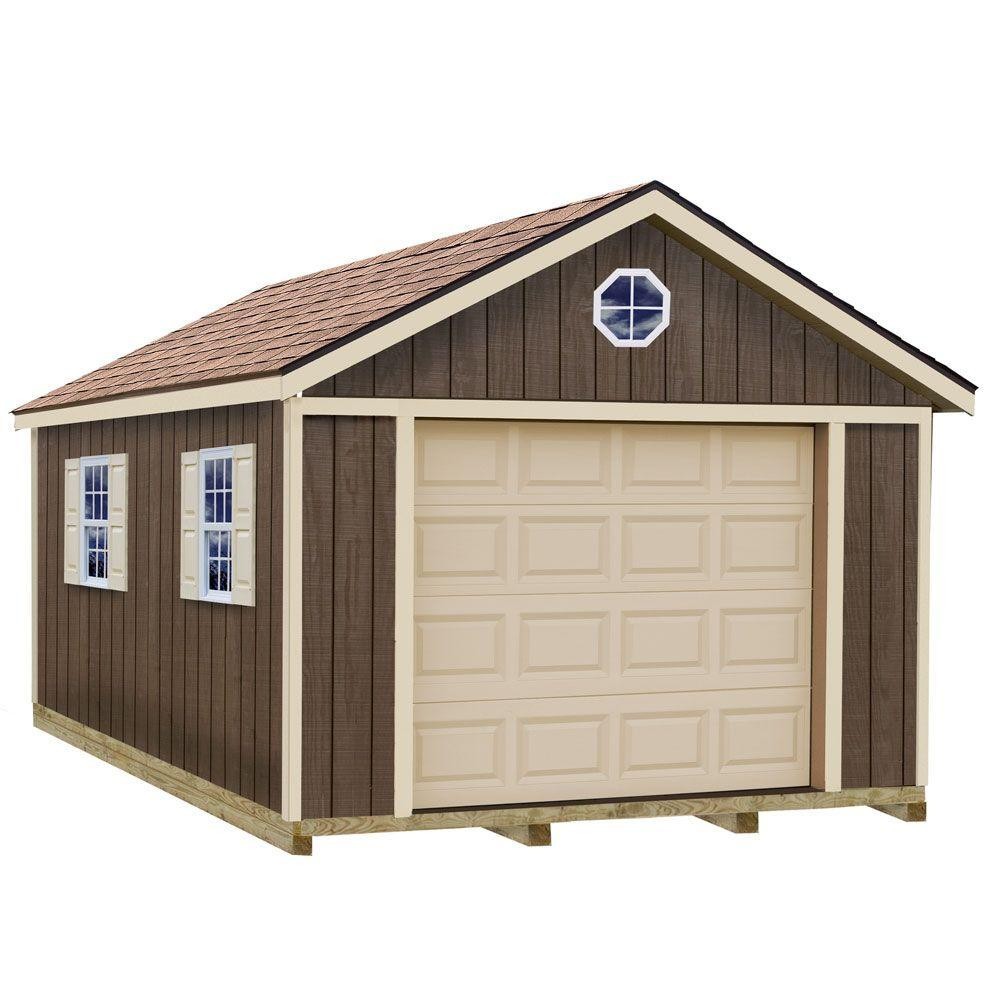 DIY Shed Kit Home Depot
 Best Barns Sierra 12 ft x 16 ft Wood Garage Kit with