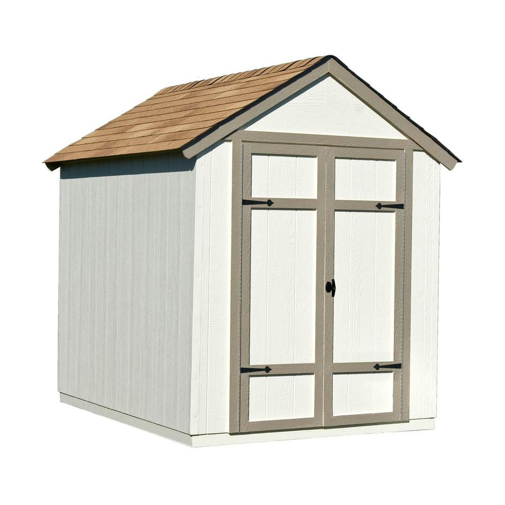 DIY Shed Kit Home Depot
 Handy Home Products Sherwood 6 ft x 8 ft Wood Shed Kit