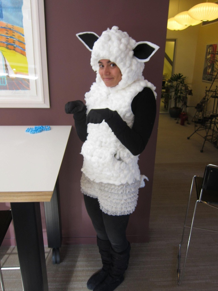 DIY Sheep Costume
 Homemade Sheep Costume