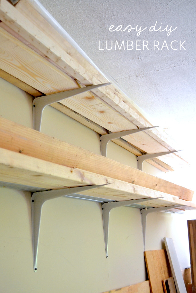 DIY Shelf Brackets
 Cheap and Easy DIY Lumber Rack The Ugly Duckling House