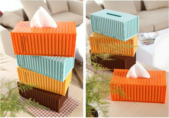 DIY Shipping Boxes
 DIY Shipping Container Style Tissue Box FeelGift