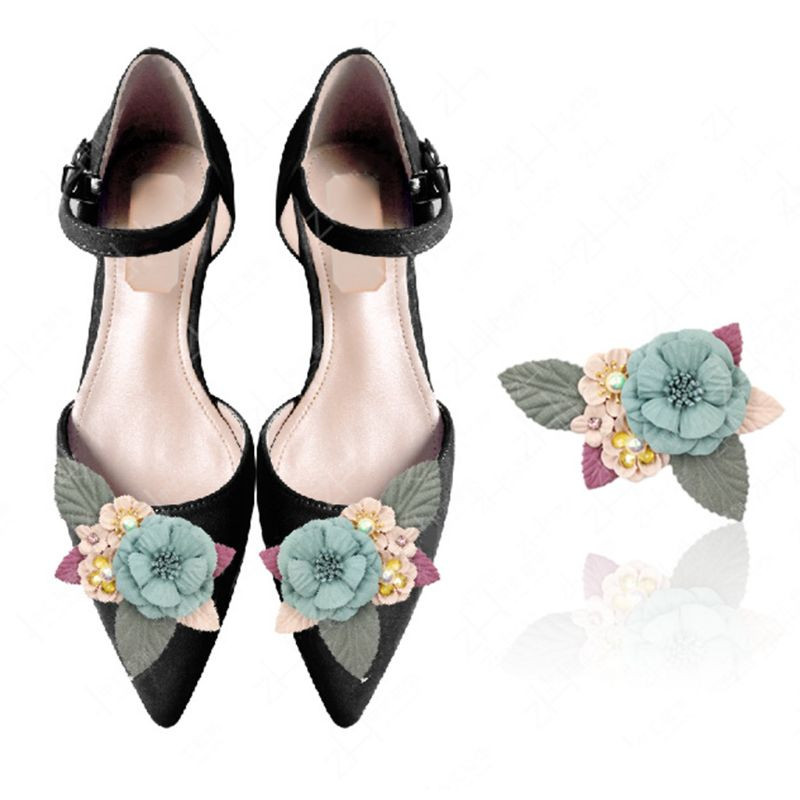 DIY Shoe Decoration
 1PC DIY Shoe Decoration Flower Handmade Pearl Shoes High