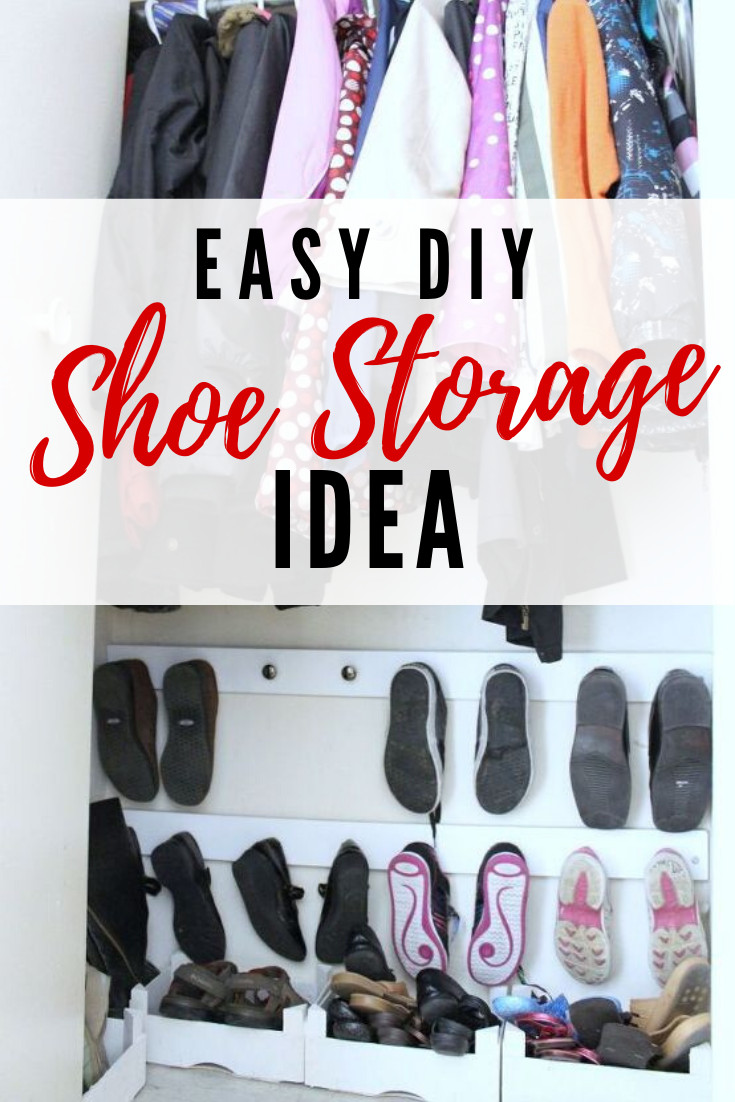 DIY Shoe Organizer For Small Closet
 Entry Closet Shoe Hooks