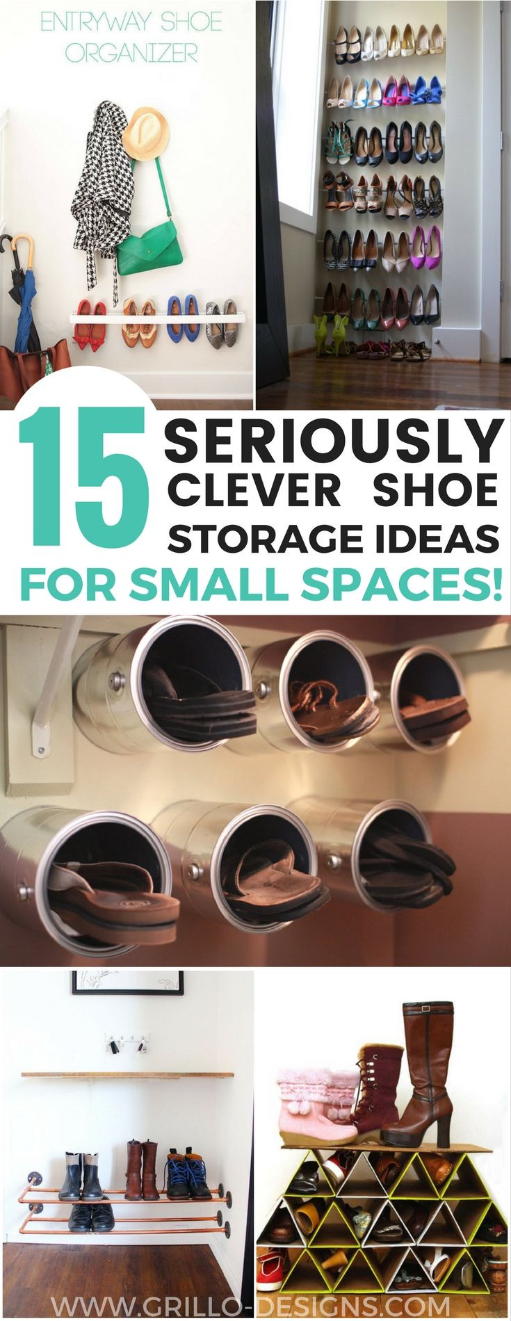 DIY Shoe Organizer For Small Closet
 9485 best Remodelaholic Contributors images on Pinterest