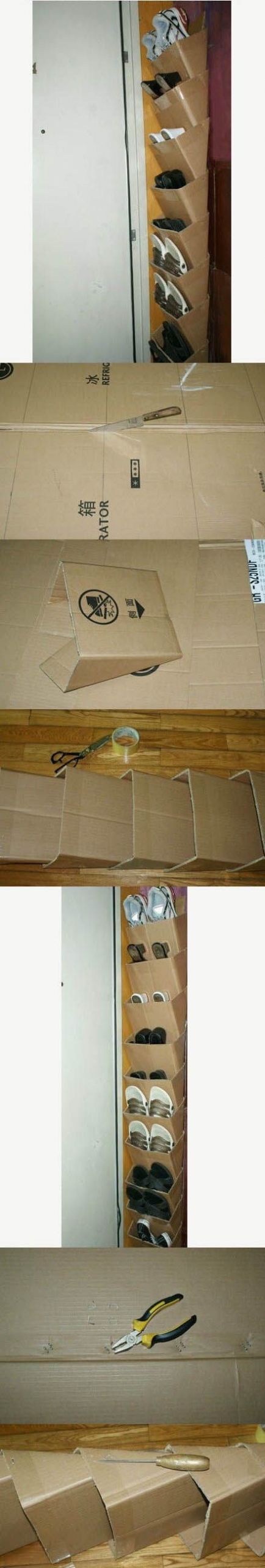 DIY Shoe Rack Cardboard
 How to make a shoe organizer using used cardboard boxes