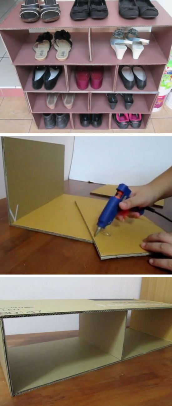 DIY Shoe Rack Cardboard
 30 Shoe Storage Ideas for Small Spaces