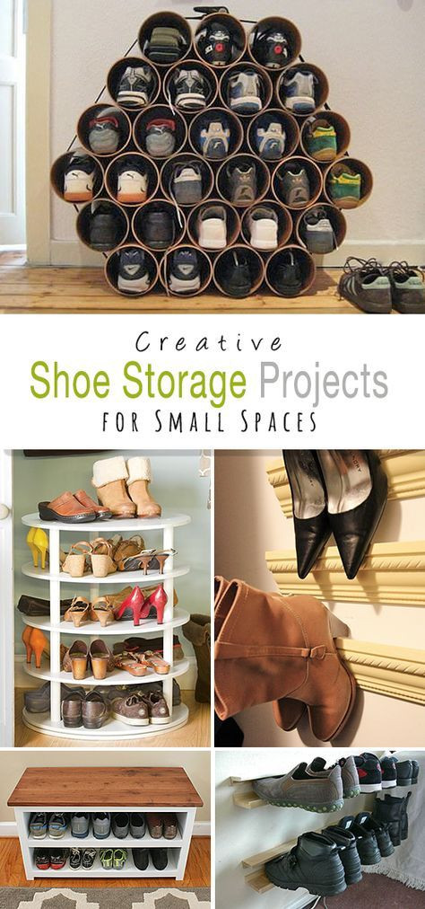 DIY Shoe Rack For Small Closet
 DIY Shoe Storage Ideas for Small Spaces
