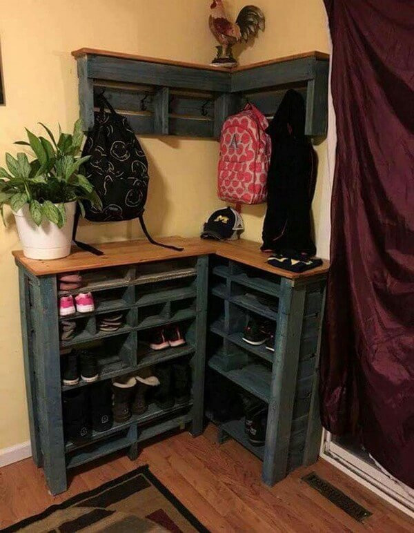 DIY Shoe Rack Pallet
 Best 15 Pallet Shoes Rack Ideas That Are Easy to Make