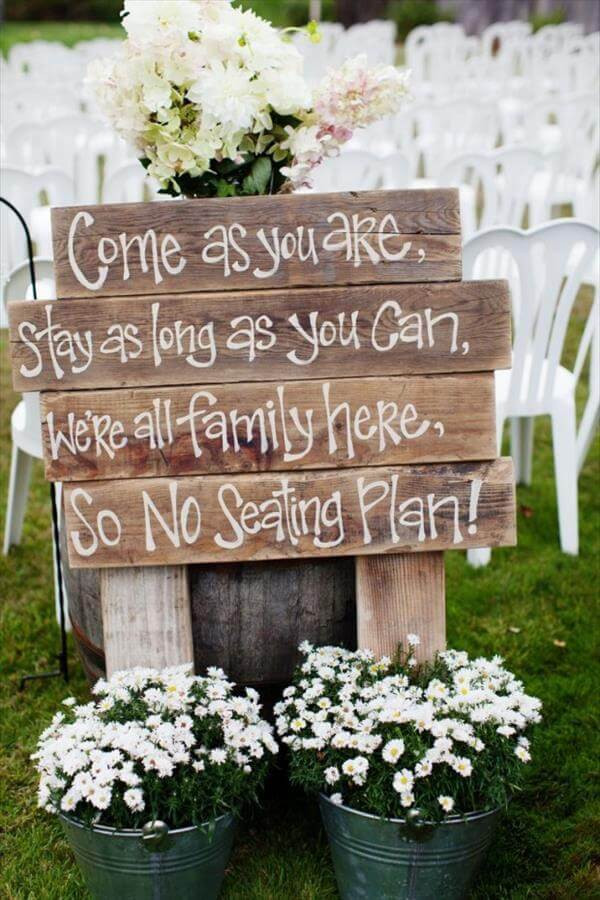 DIY Signs For Wedding
 10 DIY Pallet Sign Ideas For Wedding