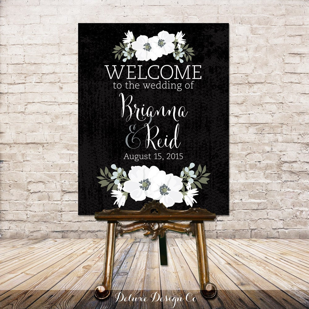 DIY Signs For Wedding
 Wedding Wel e Sign Printable PRINTABLE DIY Custom