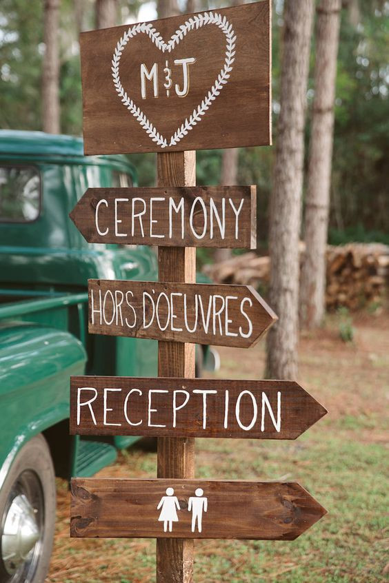 DIY Signs For Wedding
 15 Stunning rustic outdoor wedding ideas you will love