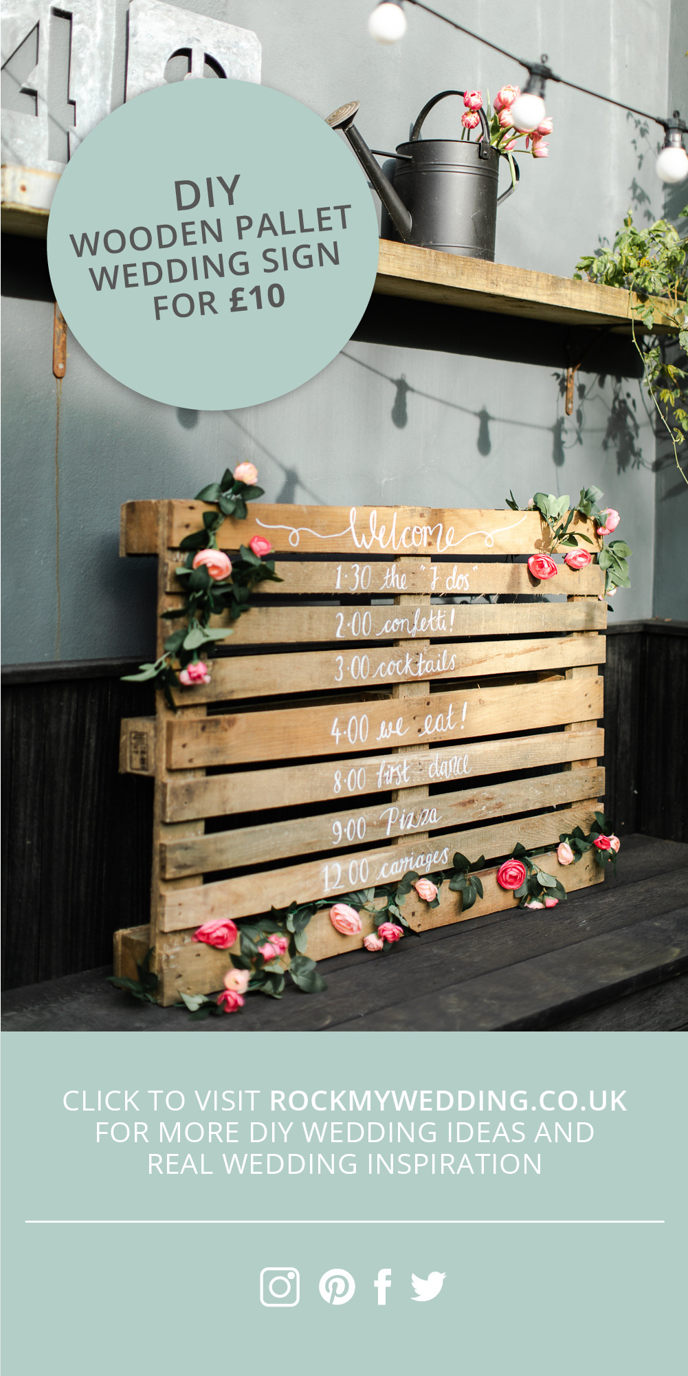 DIY Signs For Wedding
 Wooden Pallet Wedding Sign Make Your Own for Under £10