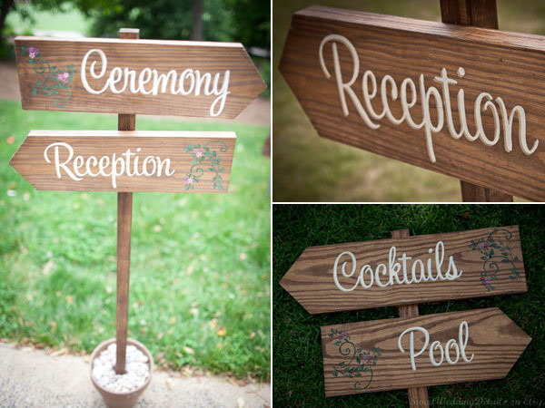 DIY Signs For Wedding
 A DIY Bride Hand Painted Wedding Signs
