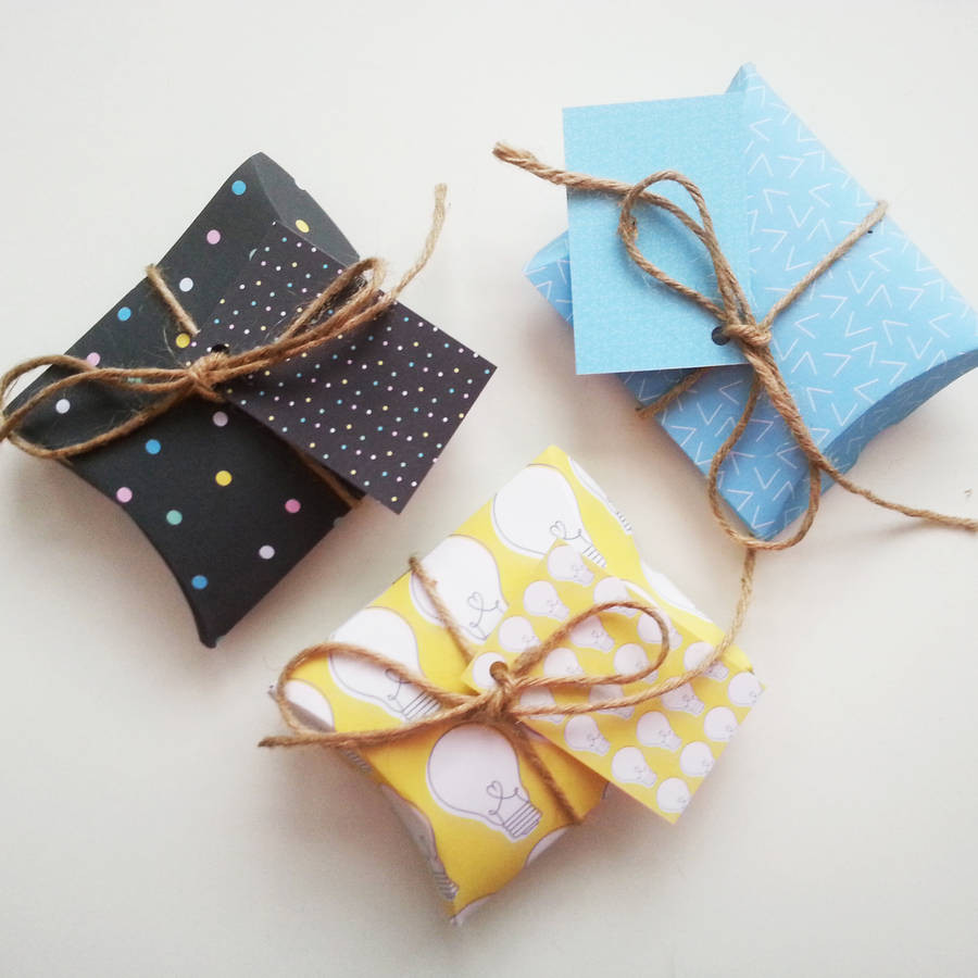DIY Small Box
 set of six shine bright diy pillow t boxes by