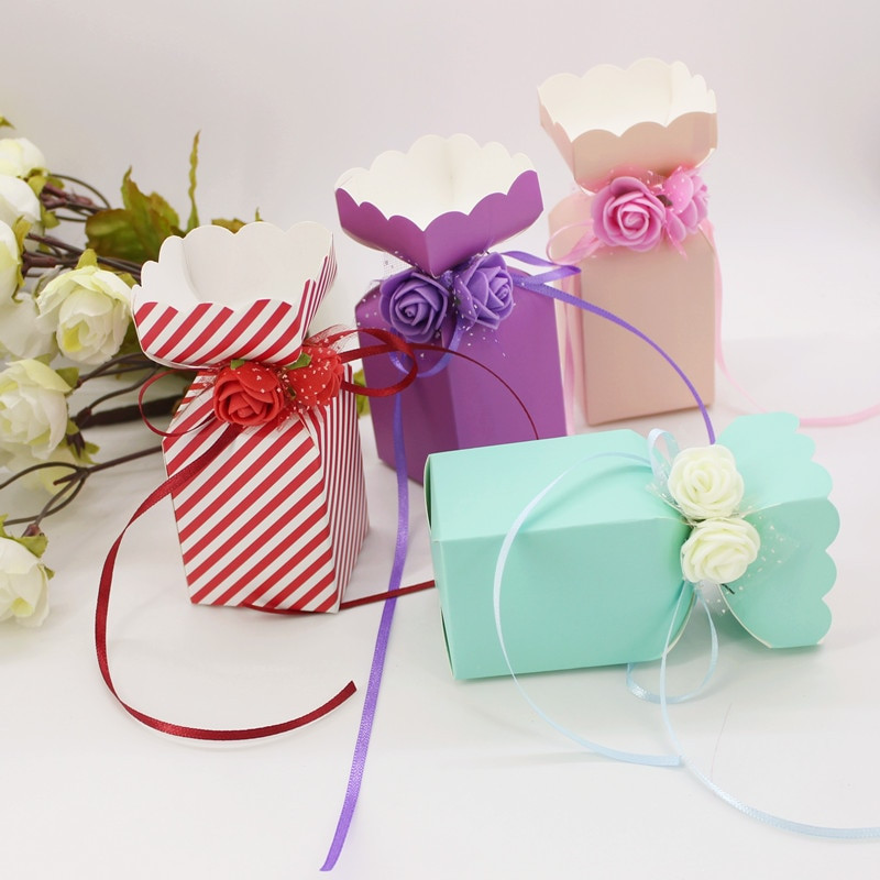 DIY Small Box
 50pcs lot DIY Beautiful Tiffany Candy Box Wedding Favor