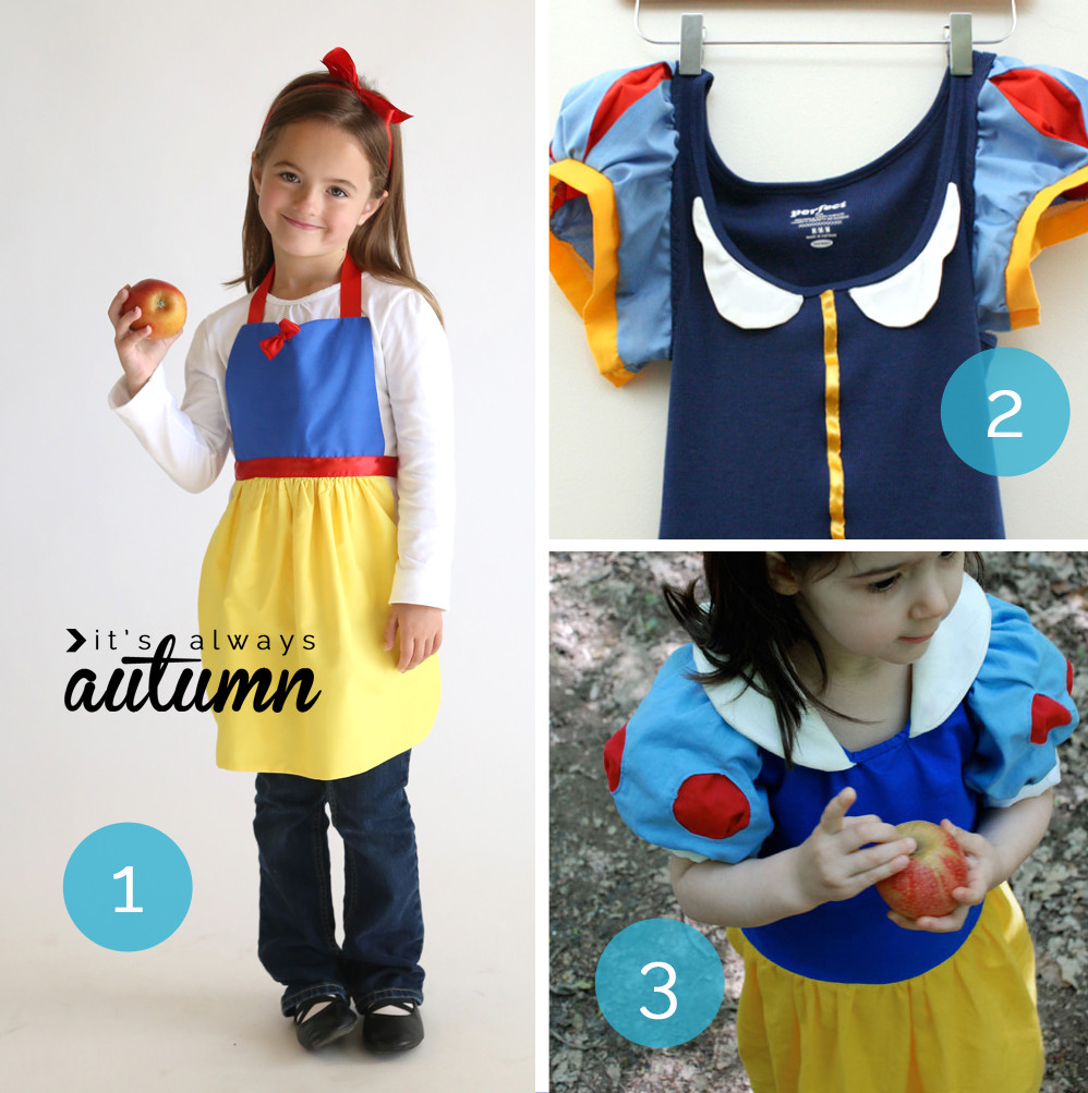 DIY Snow White Costume Toddler
 huge list of DIY princess costumes DIY Snow white costume