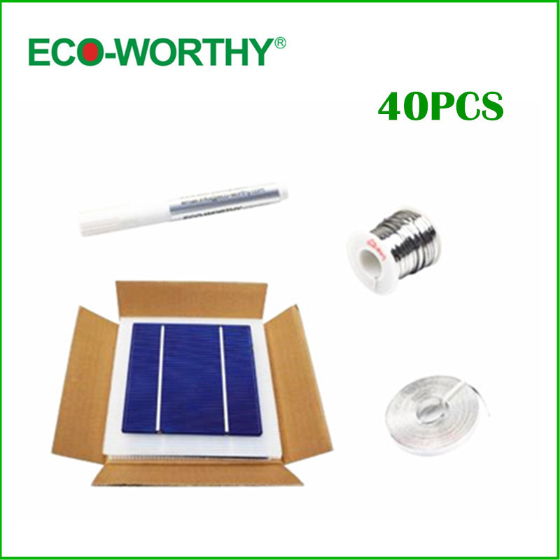 DIY Solar Panels Kit
 100W DIY Solar Panel Kit 40pcs 5x5 125x125mm