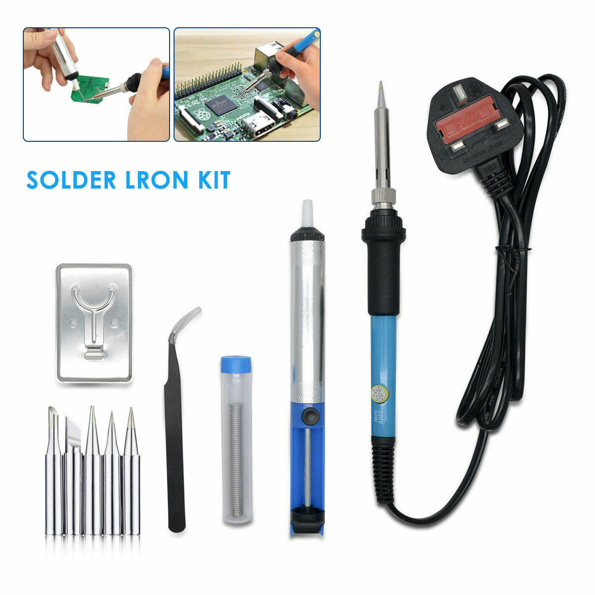 DIY Soldering Kit
 Solder 9 Pieces Set Soldering Iron Kit 60w 220 Volt for