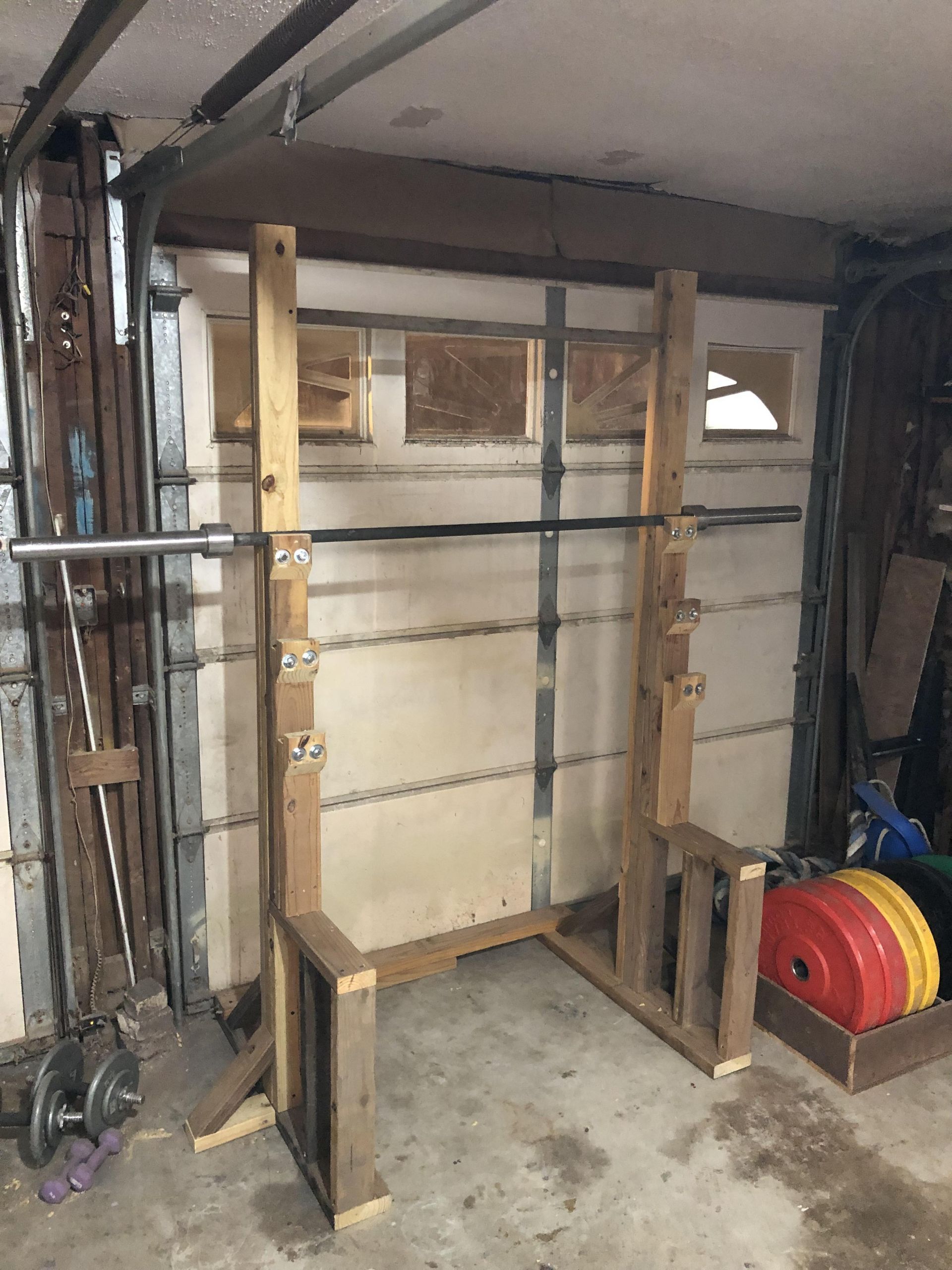 DIY Squat Rack
 Diy squat rack w pull up bar homegym