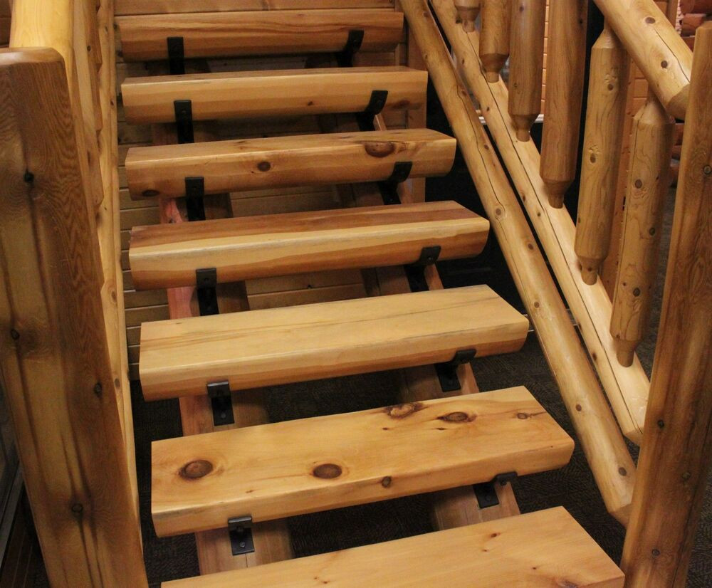 DIY Staircase Kits
 Easy Log Staircase Stairway 48" Wide DIY Kit 14 Treads