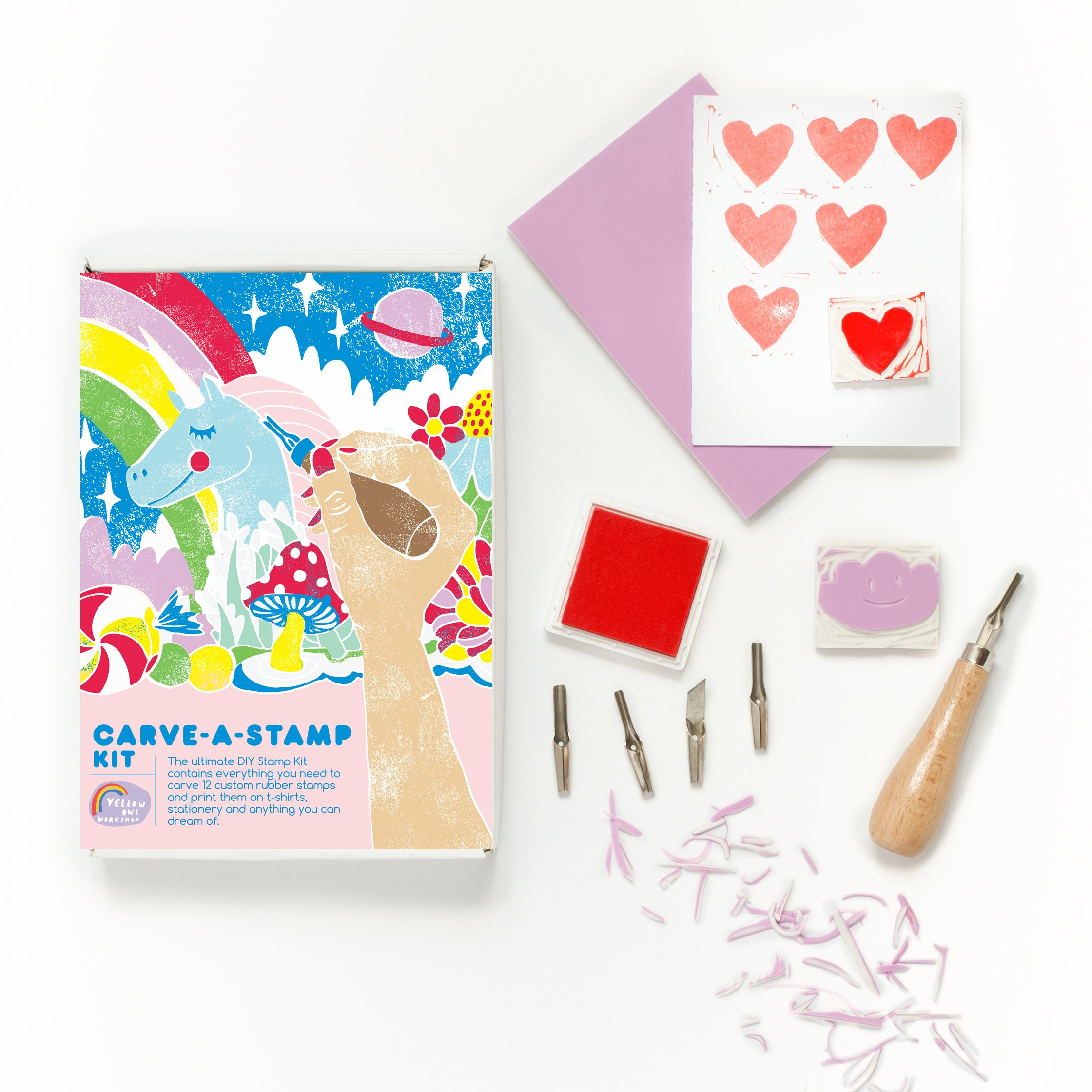 DIY Stamp Kit
 Carve A Stamp Kit – Yellow Owl Workshop