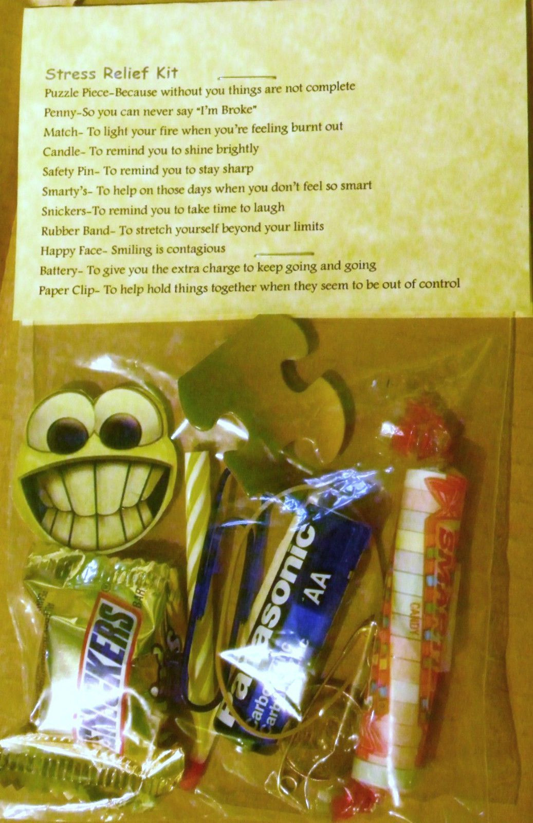 DIY Stress Relief Kit
 Stress Relief Kit 11 Items Inside Novelty Gift
