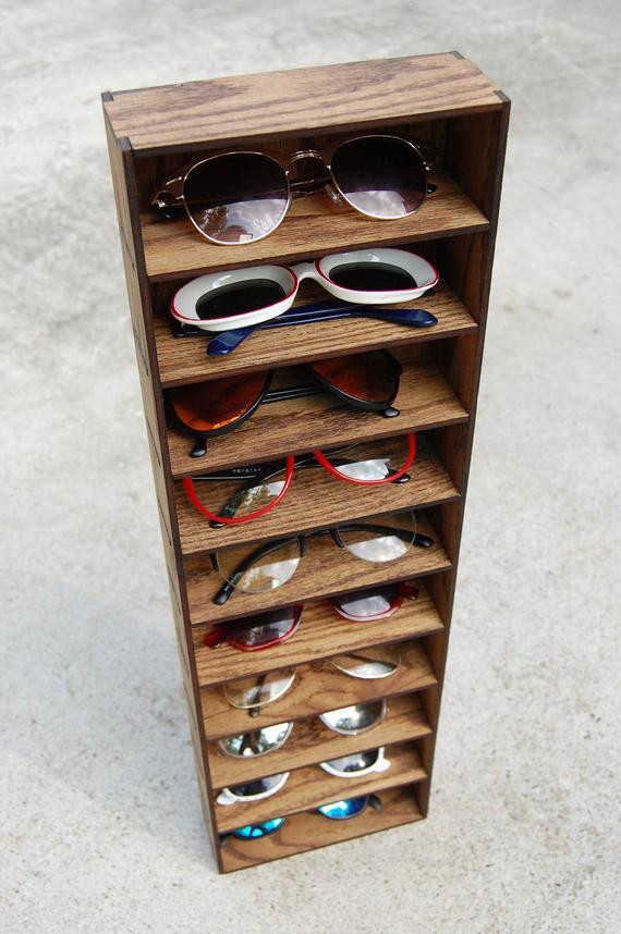 DIY Sunglasses Rack
 10ct Sunglasses Organizer Display Rack Stand Case Box Drawer