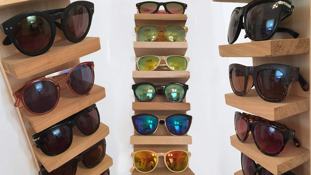 DIY Sunglasses Rack
 Sunglass Rack Organizer DIY