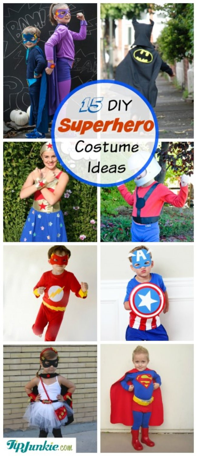 DIY Superhero Costume
 20 Homemade Superhero Costumes [free patterns] – Tip Junkie