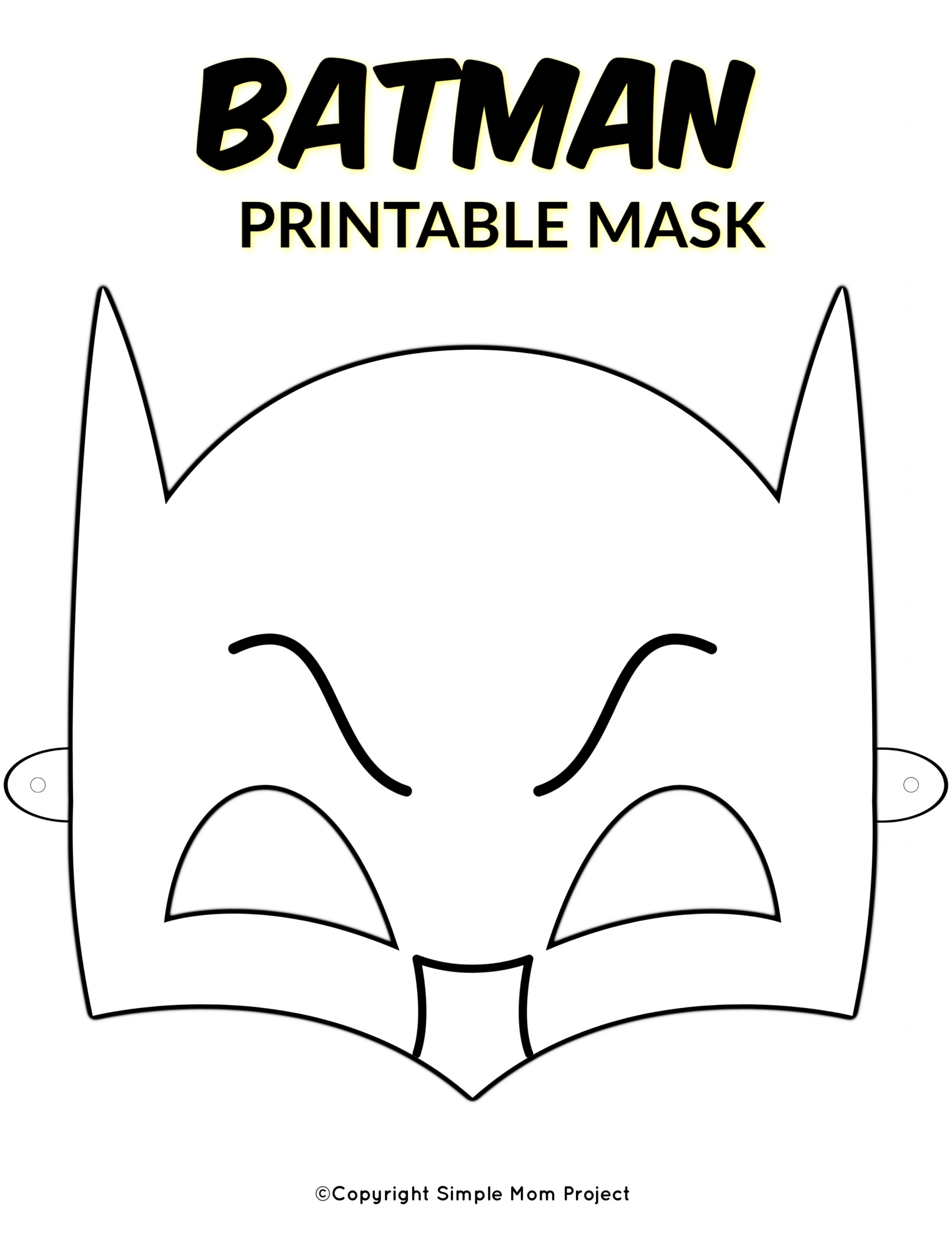 DIY Superhero Mask Template
 Free Printable Superhero Face Masks for Kids Simple Mom