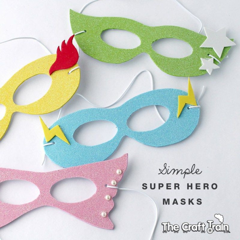 DIY Superhero Mask Template
 Simple super hero masks with printable template