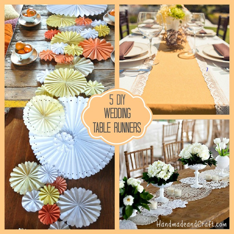 DIY Table Runner Wedding
 5 DIY Wedding Table Runners