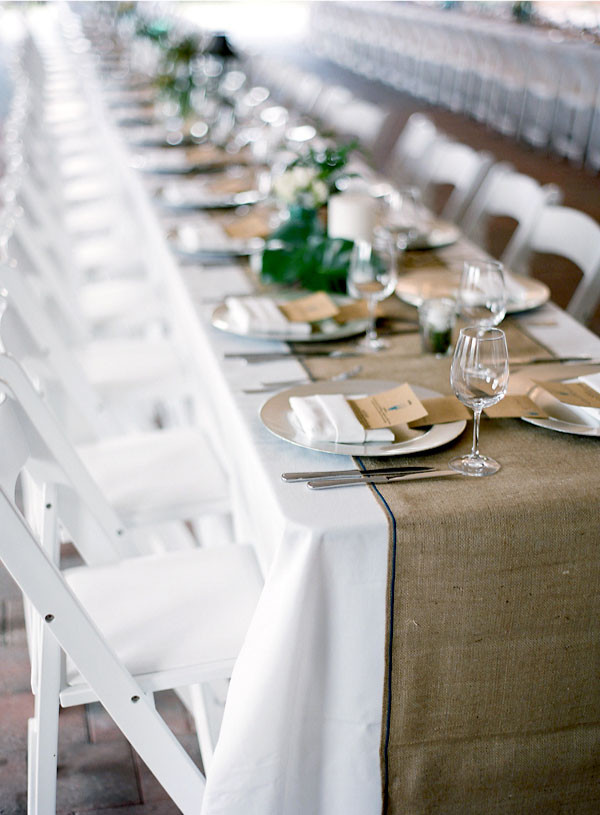 DIY Table Runner Wedding
 San Francisco Wedding Planner Burlap Wedding DIY Table